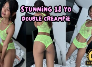 Stunning 18yo Double Creampie