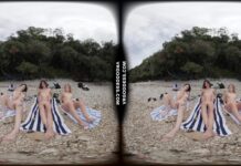 Three Extremely Attractive Models Emmux Rebeka Ruby And Kristina Full Day On Nude Italian Beach
