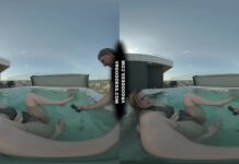 Hot Babe Melonie Rooftop Jacuzzi Dildo Masturbation