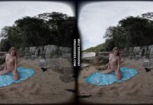 Kristina Masturbating And Showing Her Pussy On A Secluded Beach In Italy